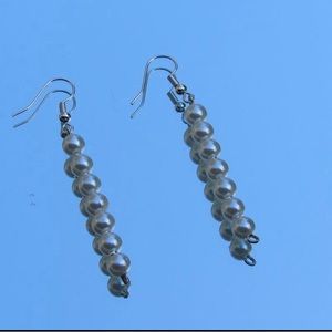 Beaded pearl earrings